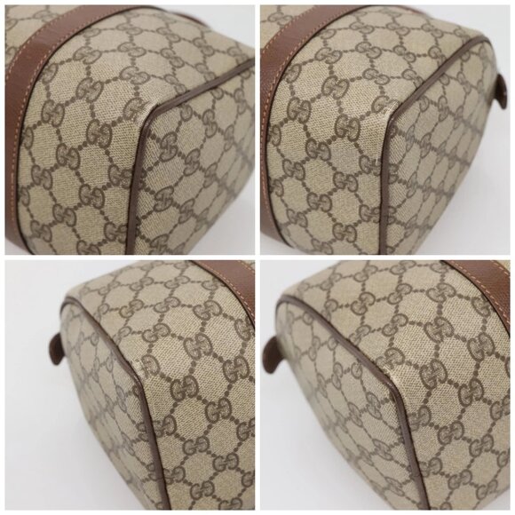 GUCCI GG Supreme Web Sherry Line Bag PVC Beige Gold 002 615 6838 Auth 141971 - Picture 15 of 16